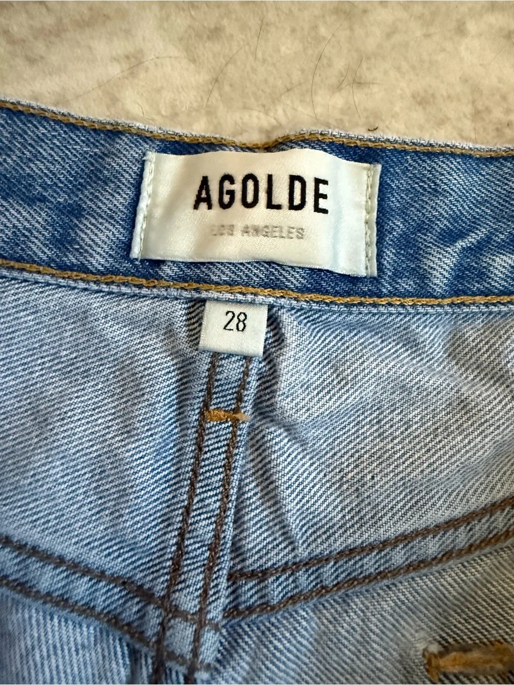 Agolde Parker denim shorts